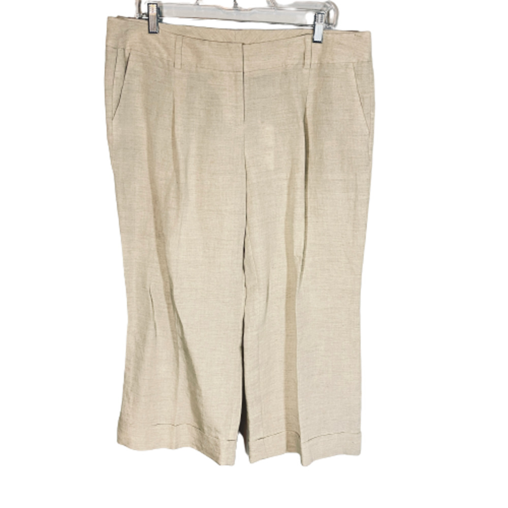 New York & Company Cream Wide Leg Pants